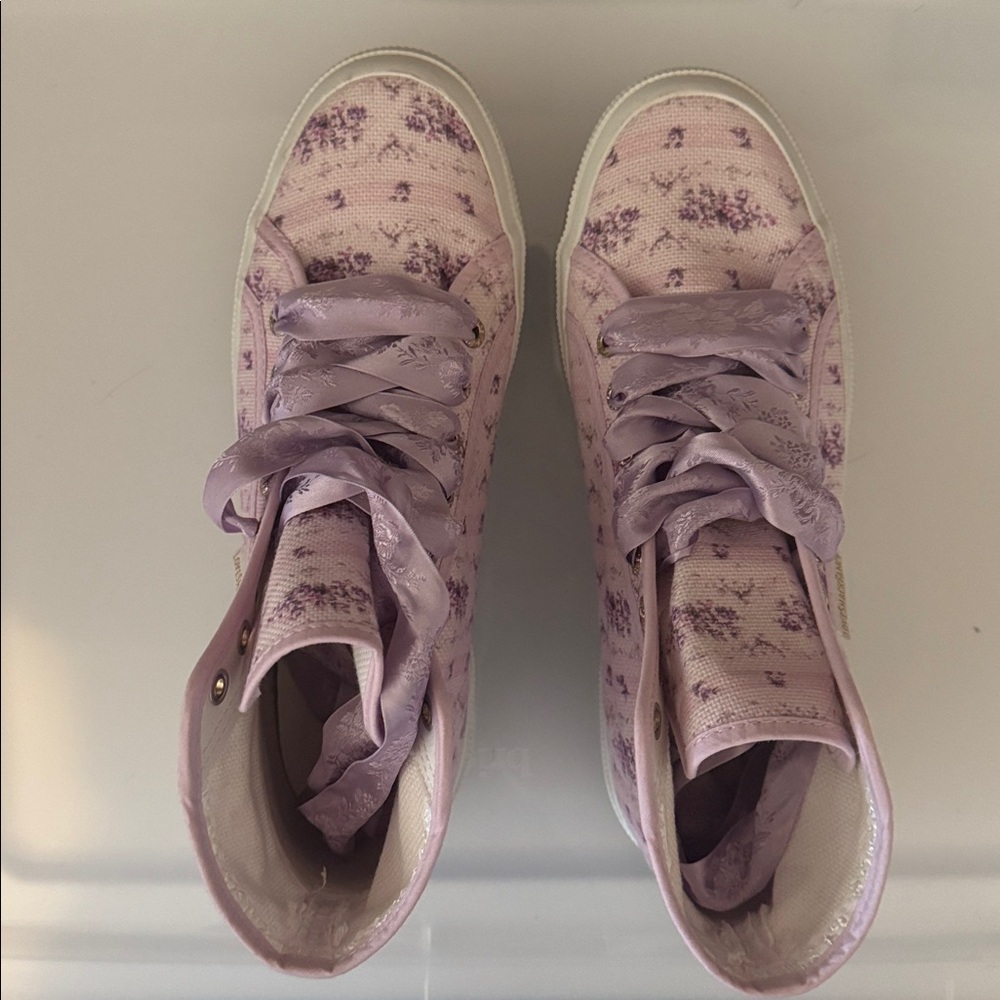 LoveShackFancy Purple Floral Sneakers - Picture 5 of 8